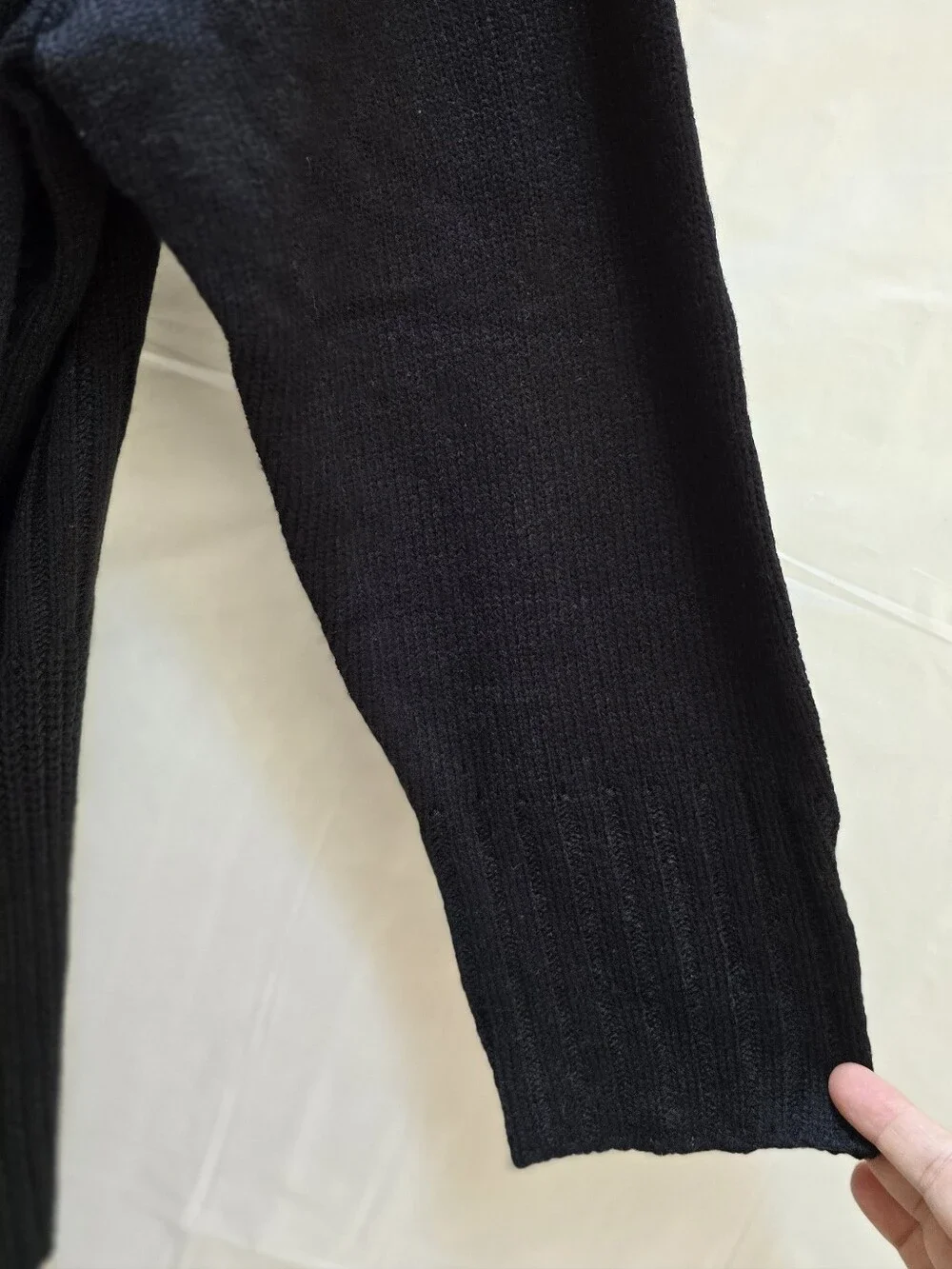 Croft & Barrow Black Open-Front Lightweight Cardigan